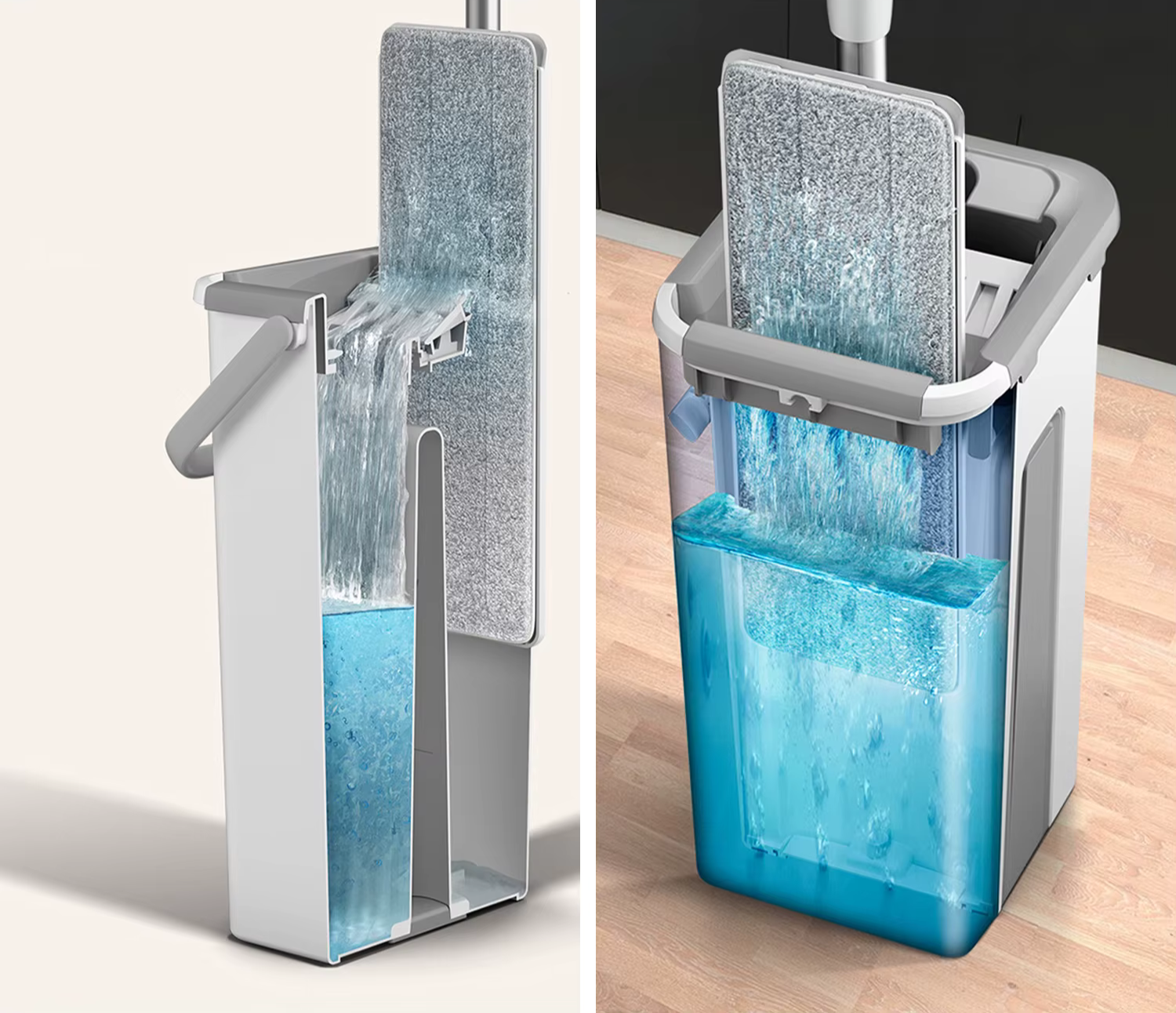 Mikrofaser-Mopp mit Eimer