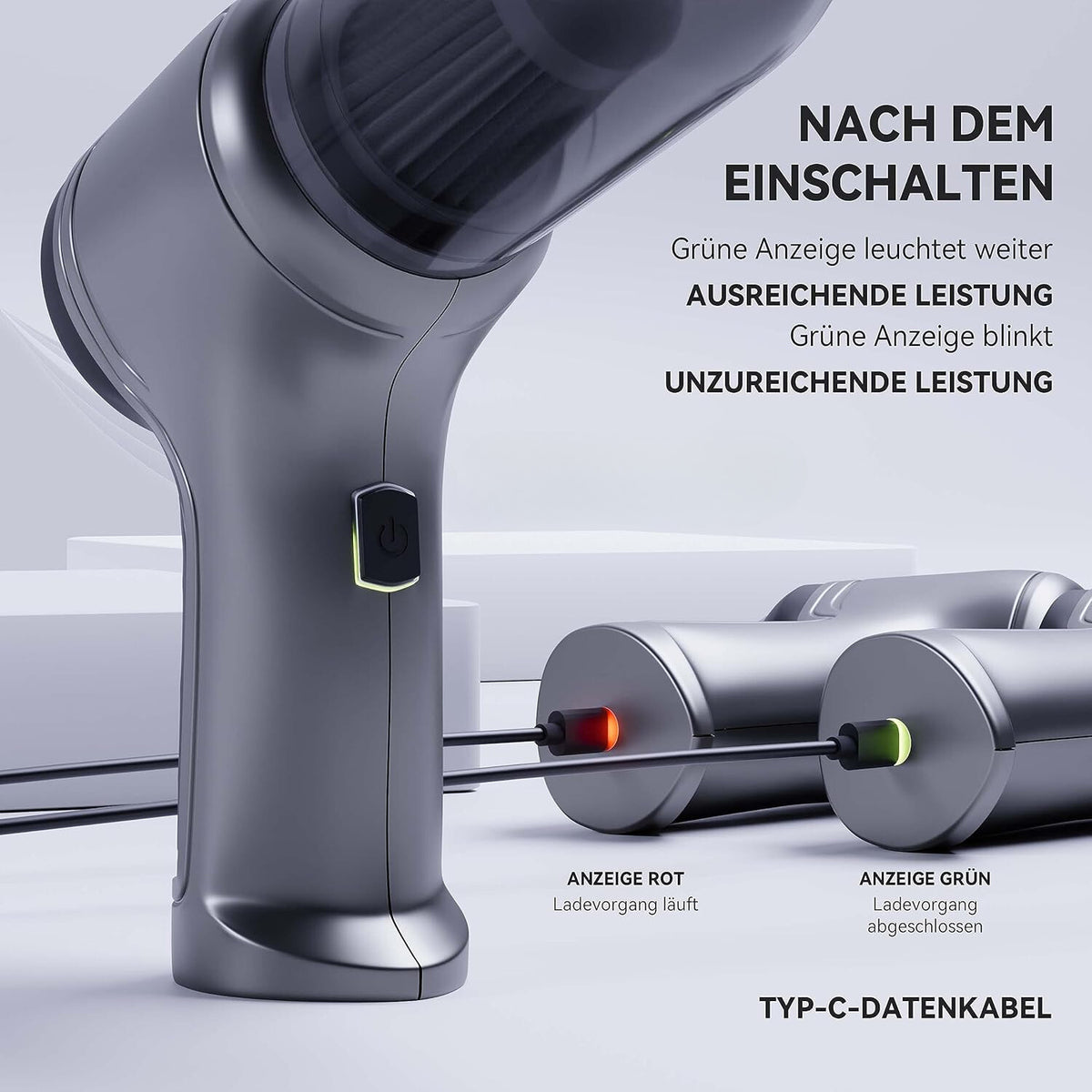 TurboDust Handstaubsauger Akkusauger | Staubsauger für Auto und Wohnmobil